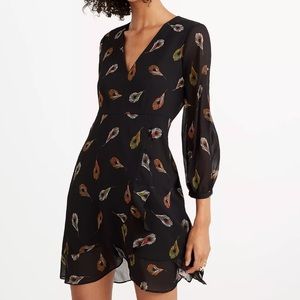 Madewell • Long-Sleeve Poppy Dress in Peacock Feathers
